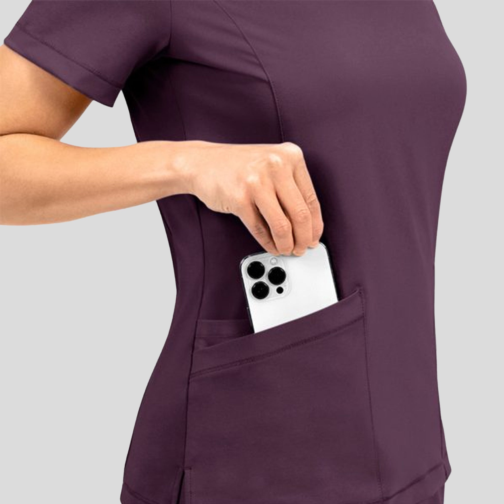 Women's V-Neck Top | Raisin