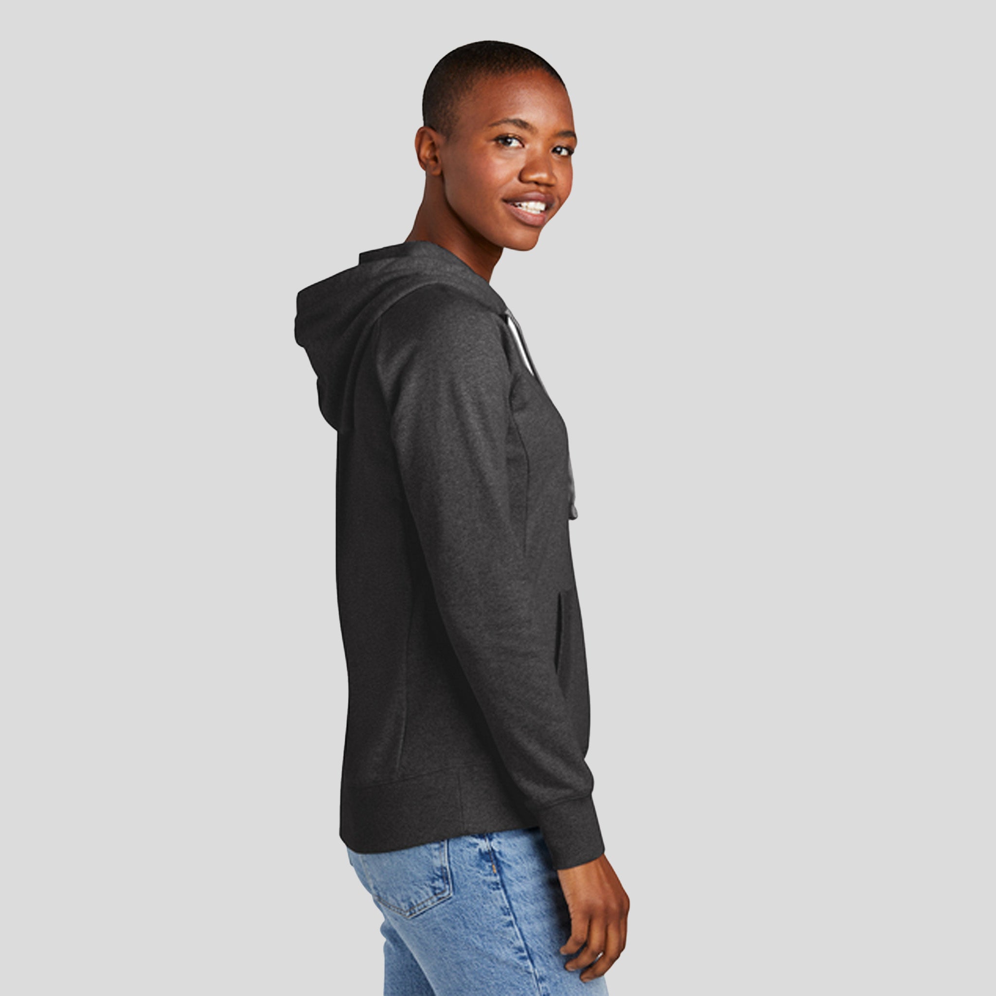 Womenโs Re-Fleeceโข Hoodie | Charcoal Heather