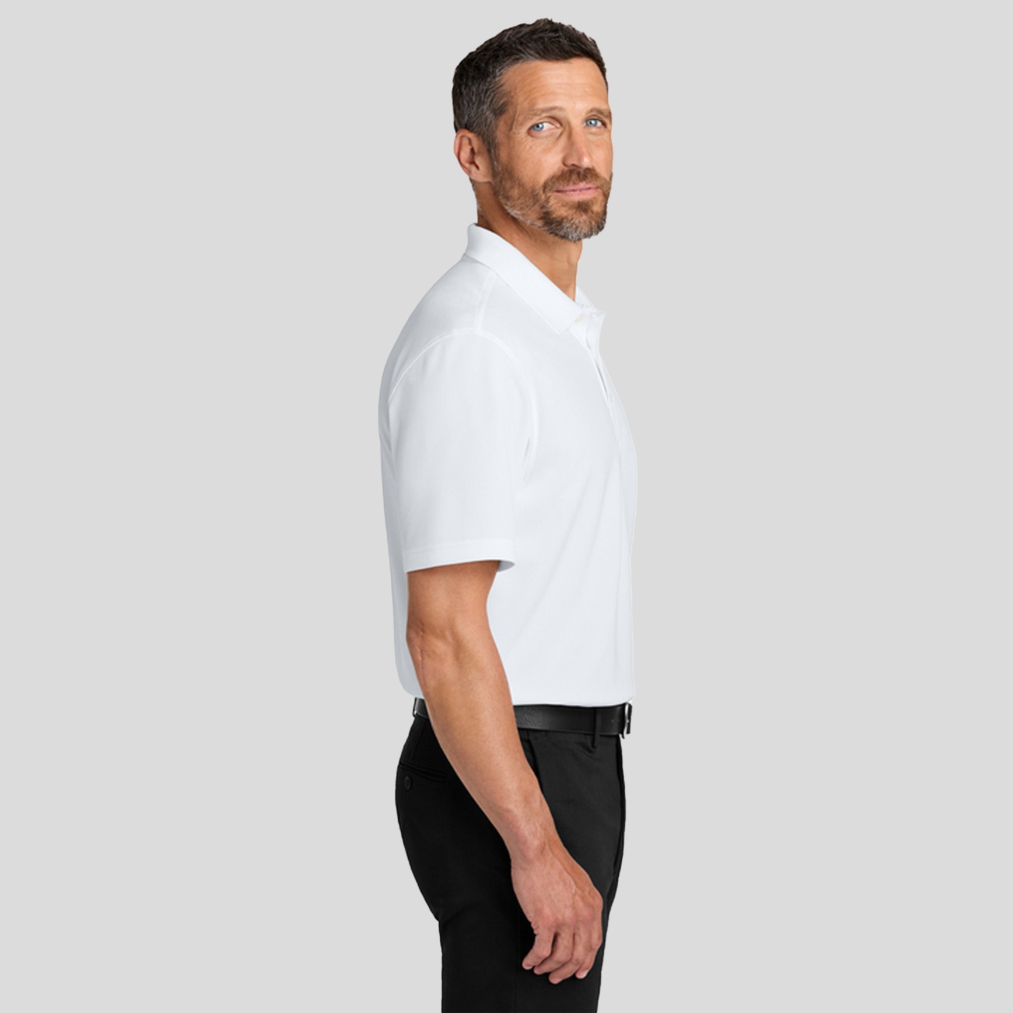 Men's Dry Zoneยฎ Stain-Release Grid Polo | White