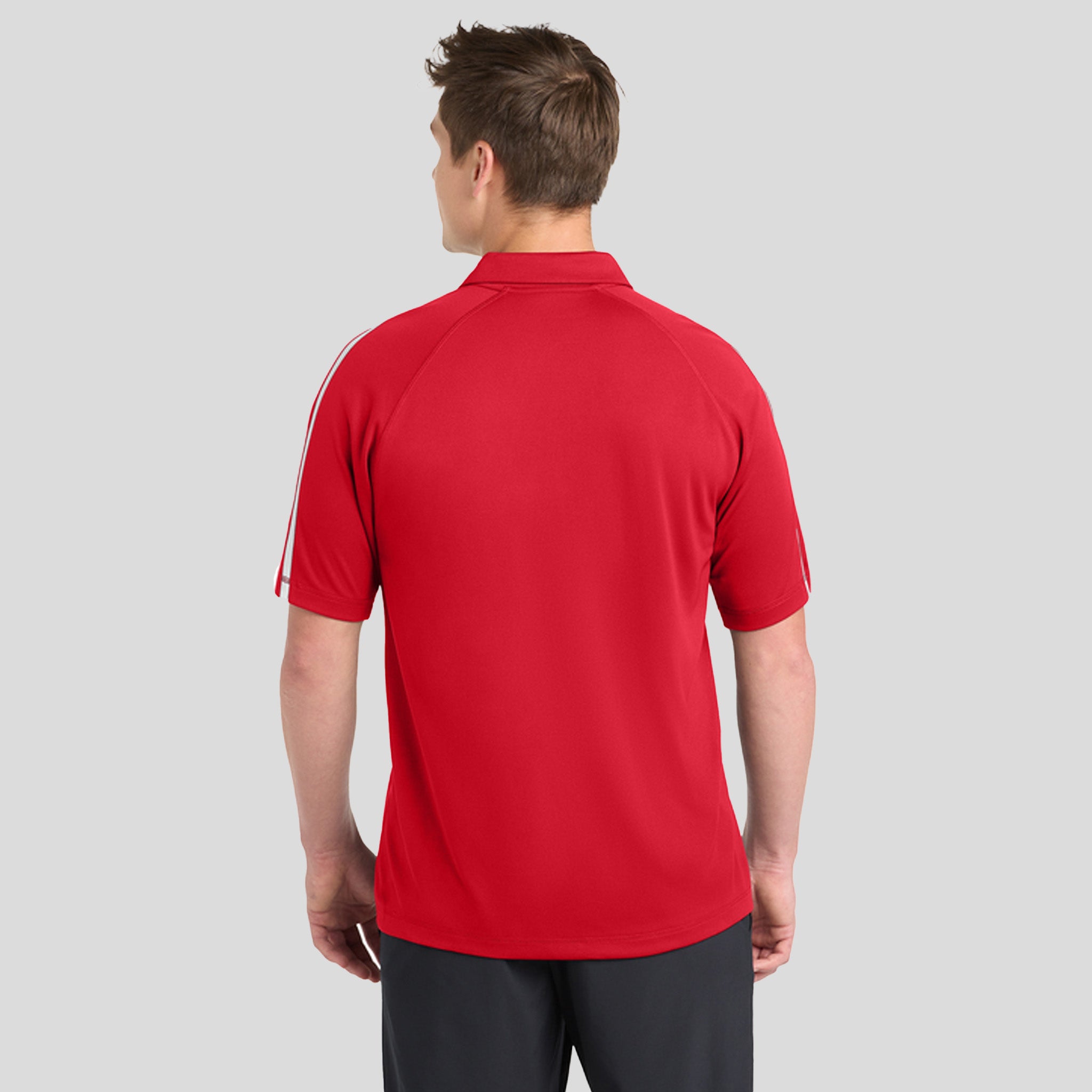PosiChargeยฎ Micro-Mesh Colorblock Polo | Red/White