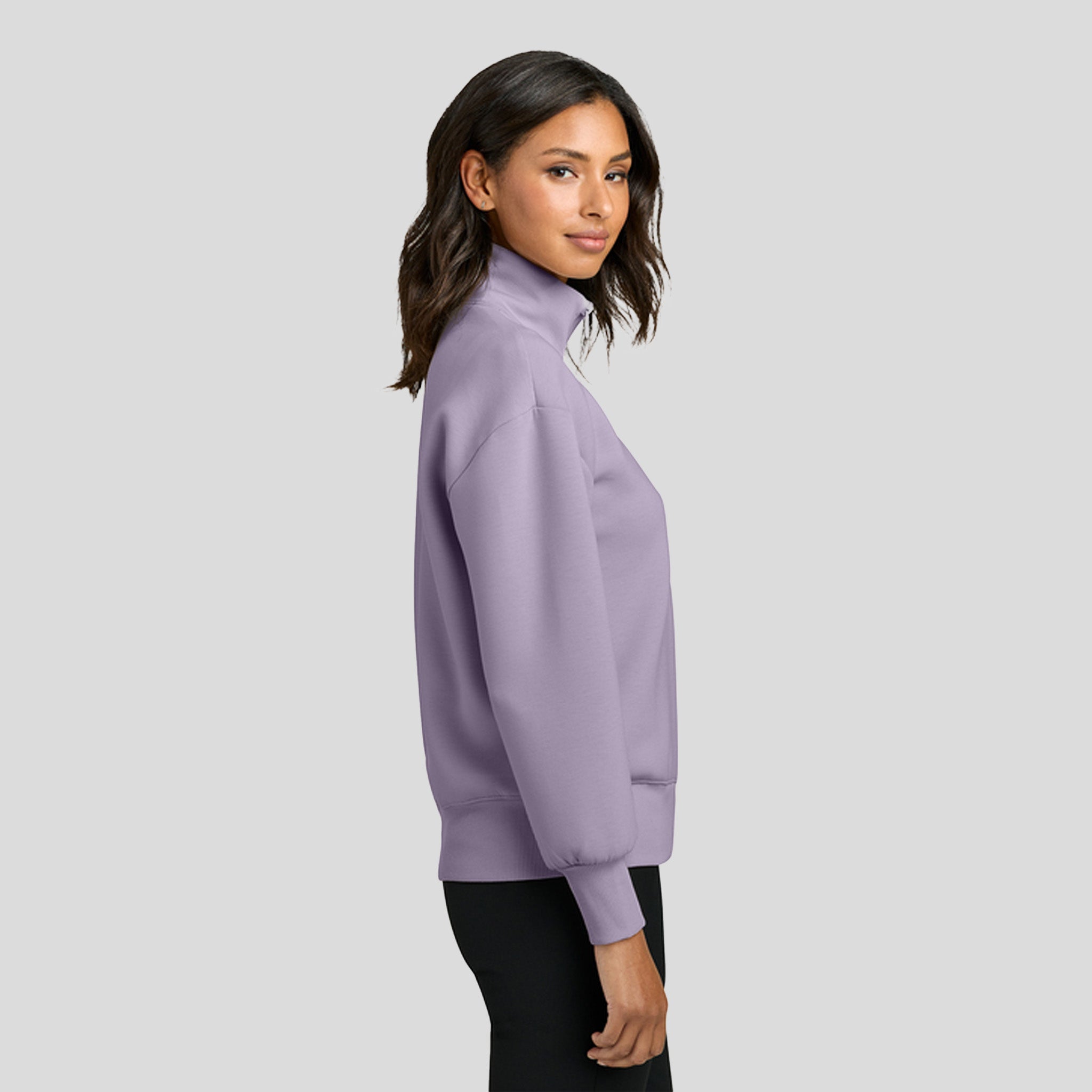 Womenβs Soft Spacer 1/4-Zip | Purple Ash