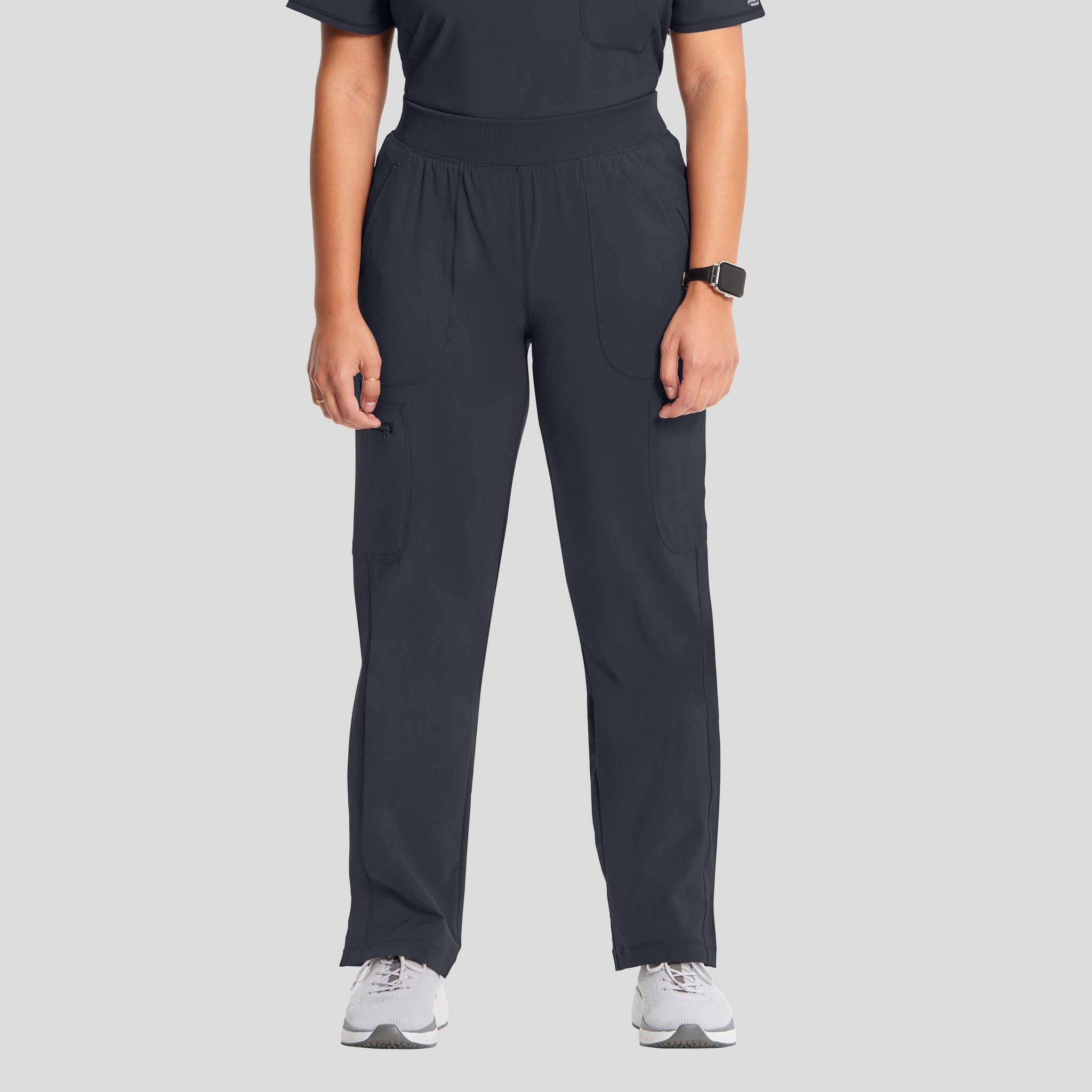 Inifnity Mid Rise Tapered Leg Pull-On Scrub Pant | Pewter