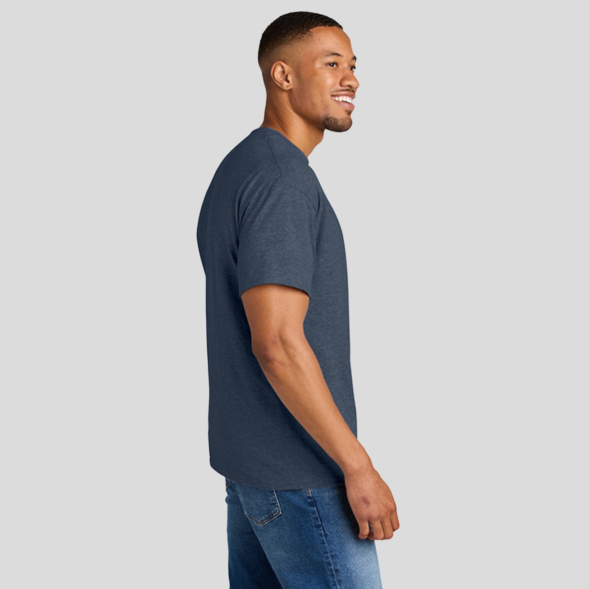 Gildan® DryBlend® 50 Cotton/50 Poly T-Shirt | Heather Dark Navy